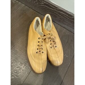 Hogan Leather Sneakers Almond‎ Toe Beige Color Men Size 10